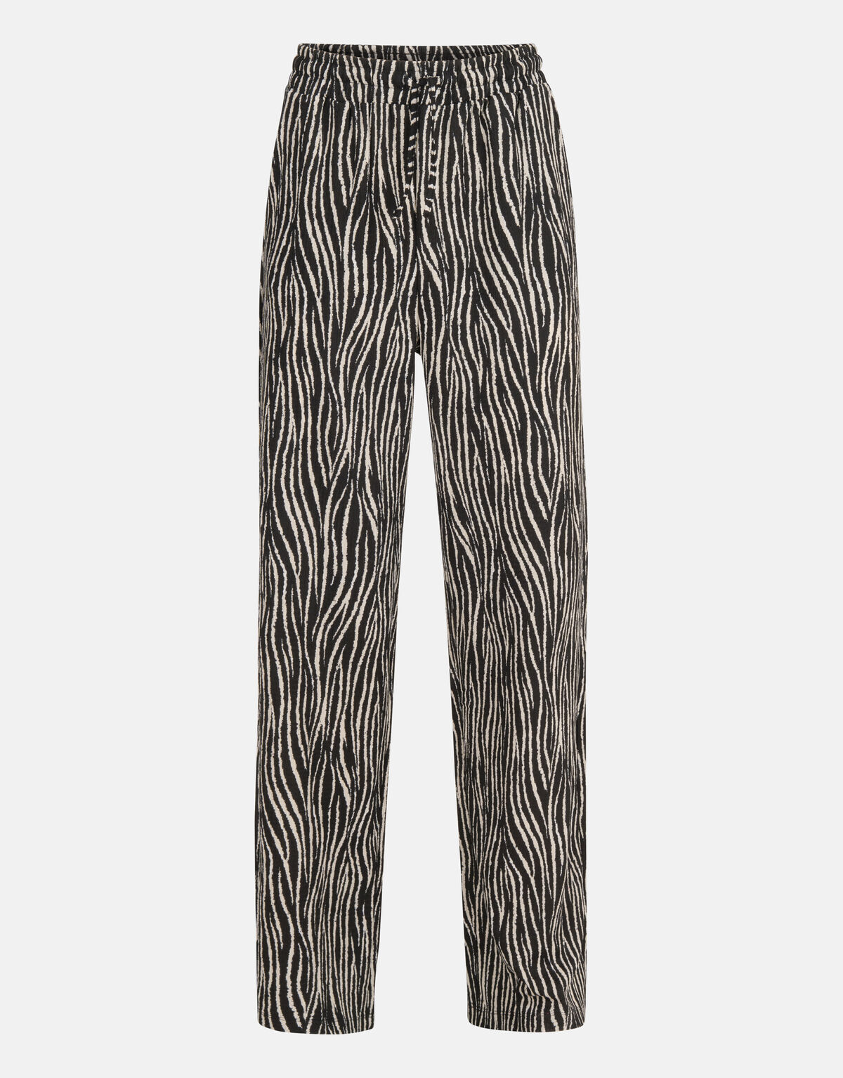 Crinkle Wide Leg Broek Zwart SHOEBY WOMEN