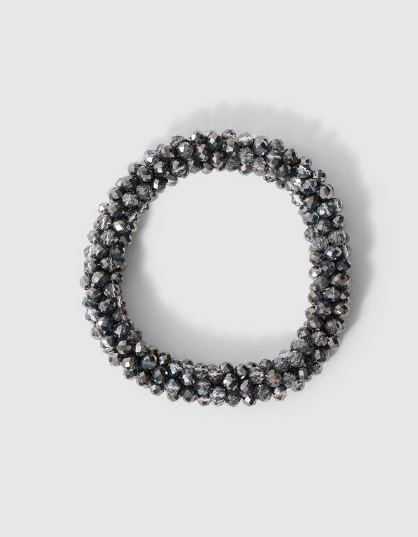 Beaded Elastieken Armband Zilver SHOEBY ACCESSOIRES