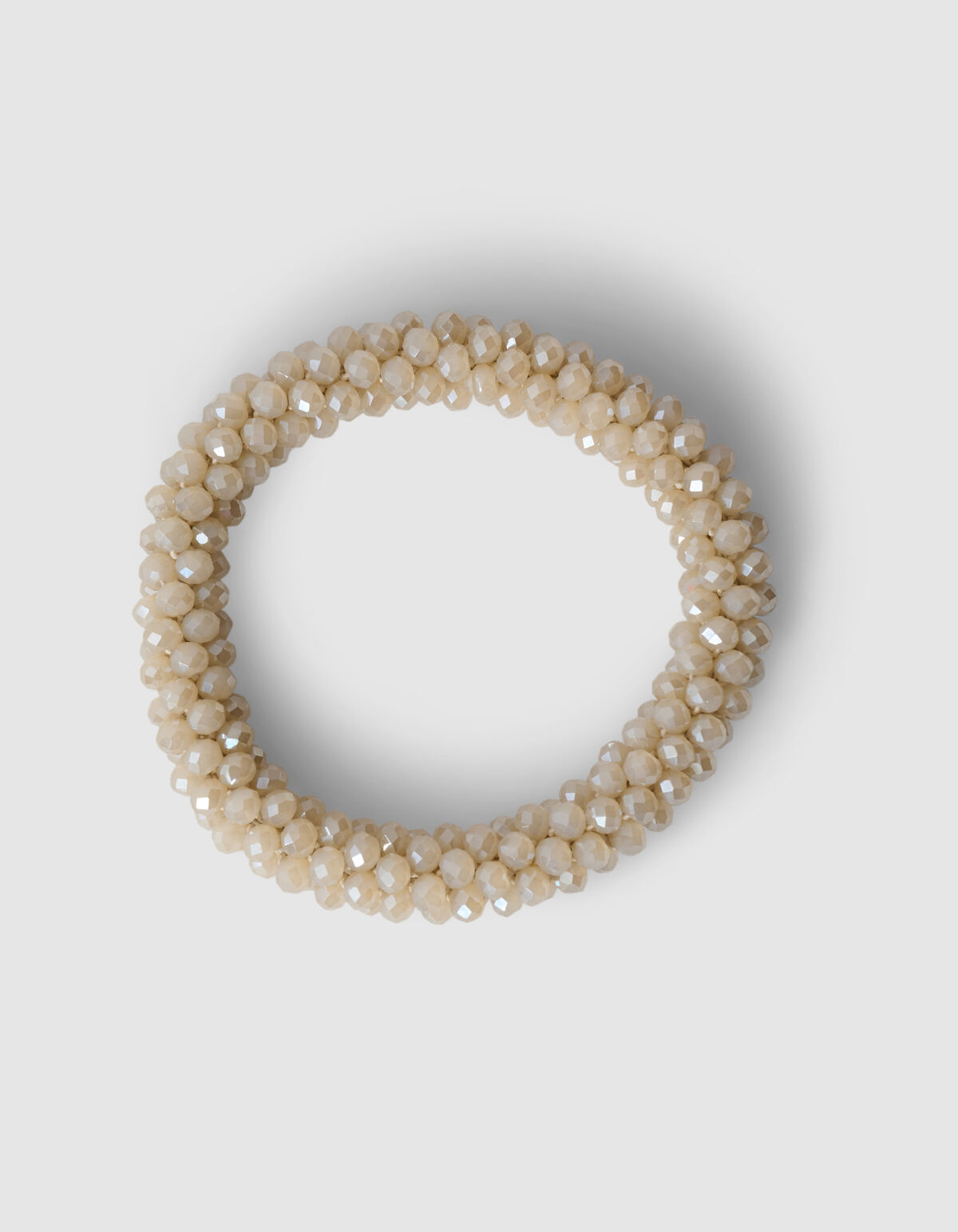 Beaded Haarelastiek Beige SHOEBY ACCESSOIRES