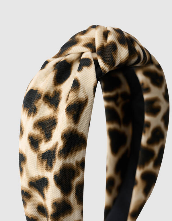 Leopard Heart Haarband Bruin SHOEBY ACCESSOIRES