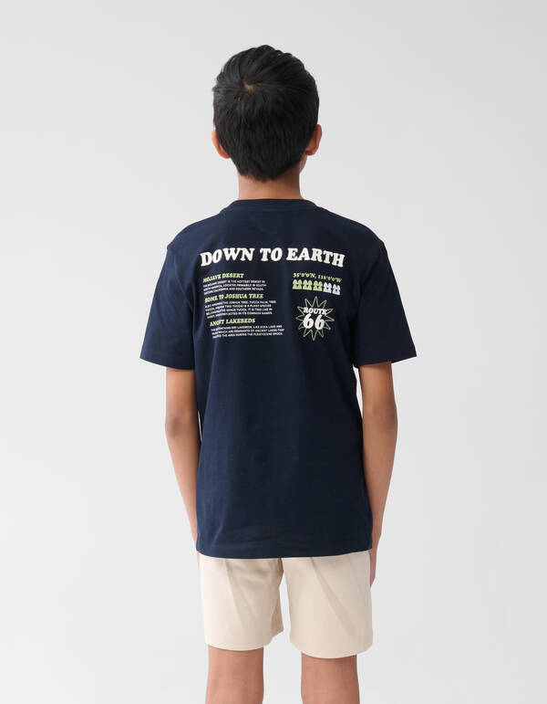 Tekst T-shirt Donkerblauw SHOEBY BOYS