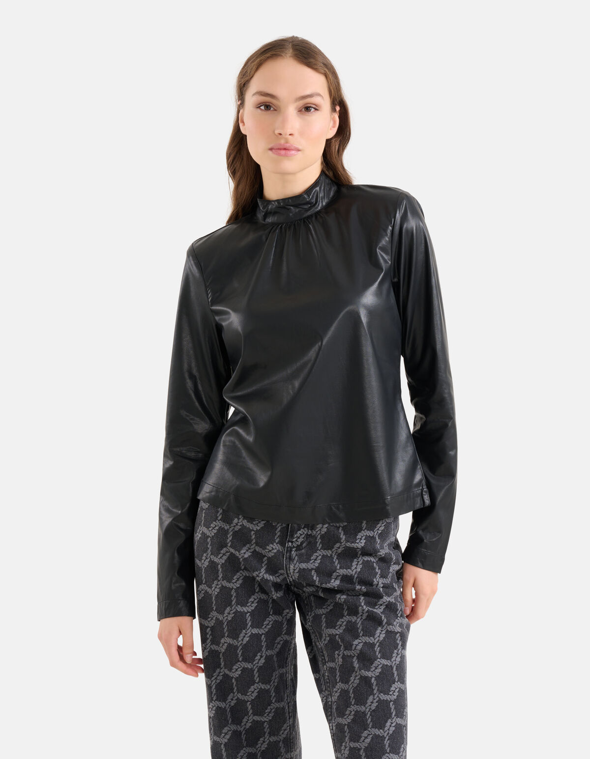 Vegan Leren Top Zwart SHOEBY WOMEN