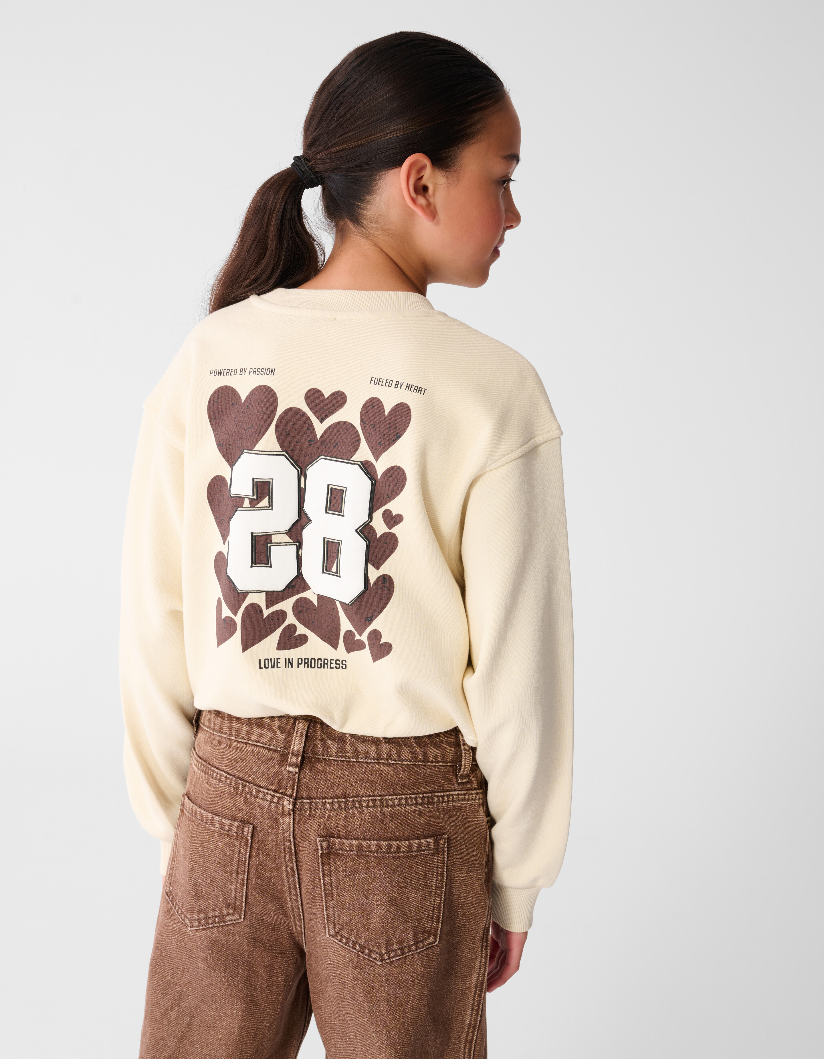 Twenty-Eight Artwork Sweater Gebroken Wit SHOEBY GIRLS