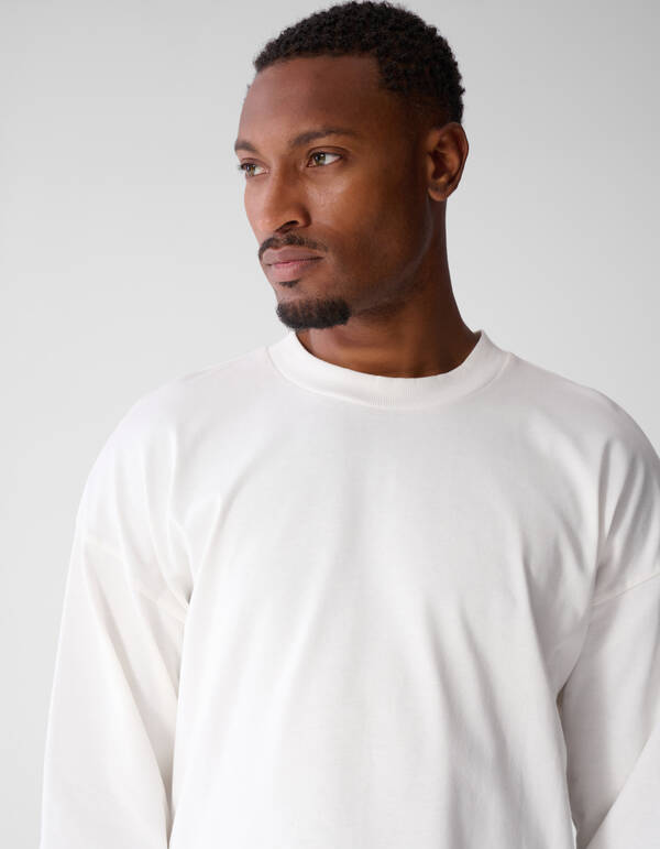 Basis Relaxed Fit Longsleeve Wit SHOEBY MEN