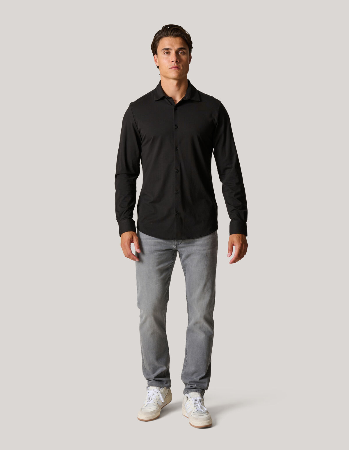 Jersey Overhemd Zwart SHOEBY MEN