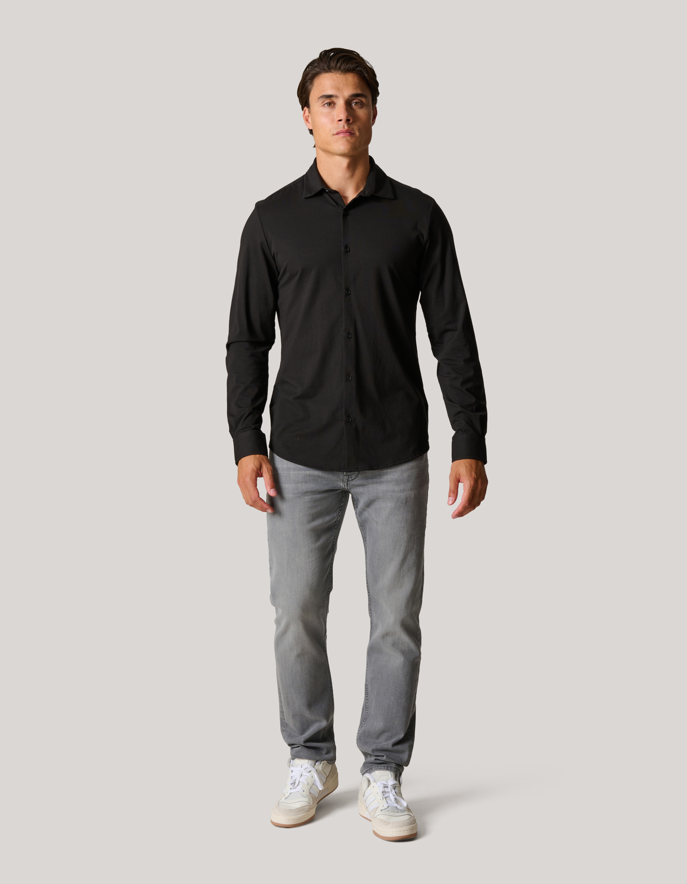 Jersey Overhemd Zwart SHOEBY MEN