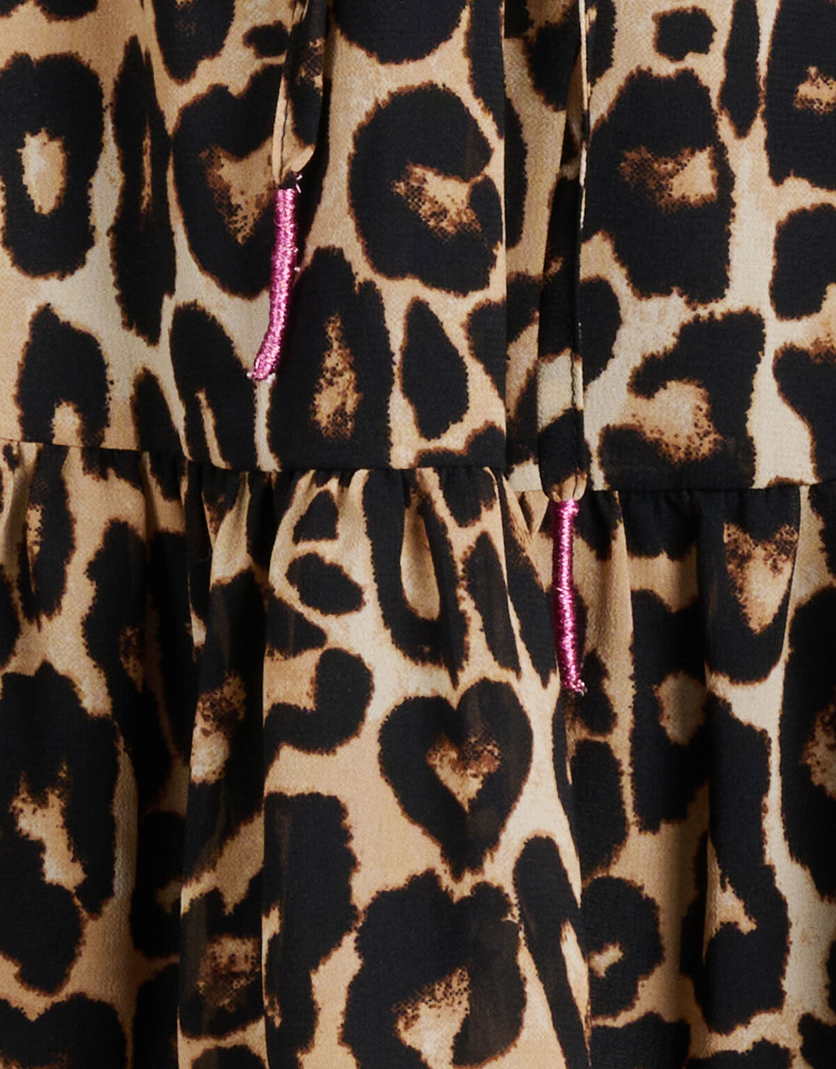 Leopard Print Jurk Bruin SHOEBY GIRLS