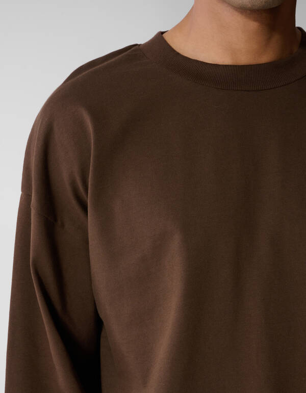 Basis Relaxed Fit Longsleeve Bruin SHOEBY MEN