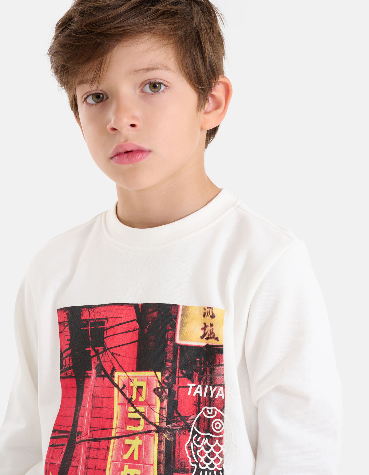 Printed Sweater Gebroken Wit SHOEBY BOYS