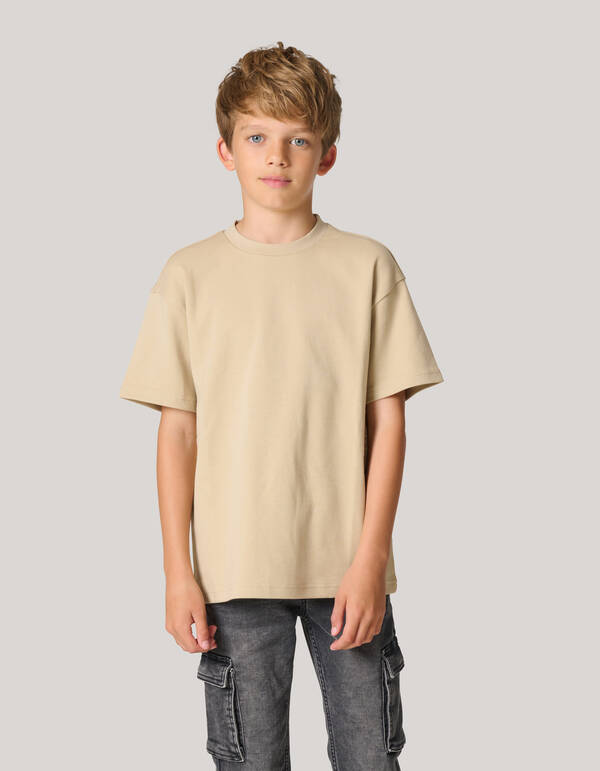 Heavy Basis T-shirt Beige SHOEBY BOYS