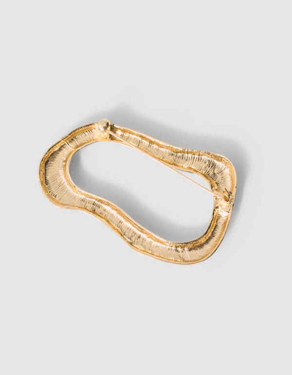 Crinkled Organic Broche Goud SHOEBY ACCESSOIRES