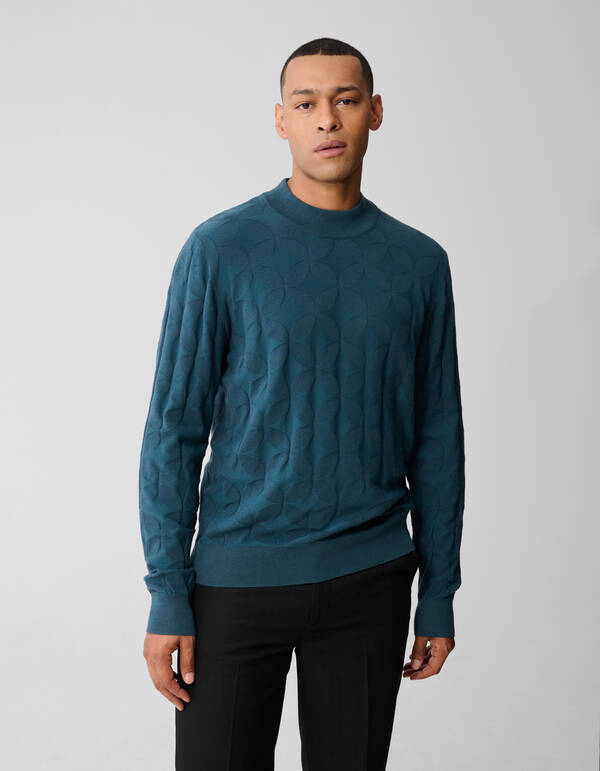 Sparkle Gebreide Trui Donkergroen SHOEBY MEN