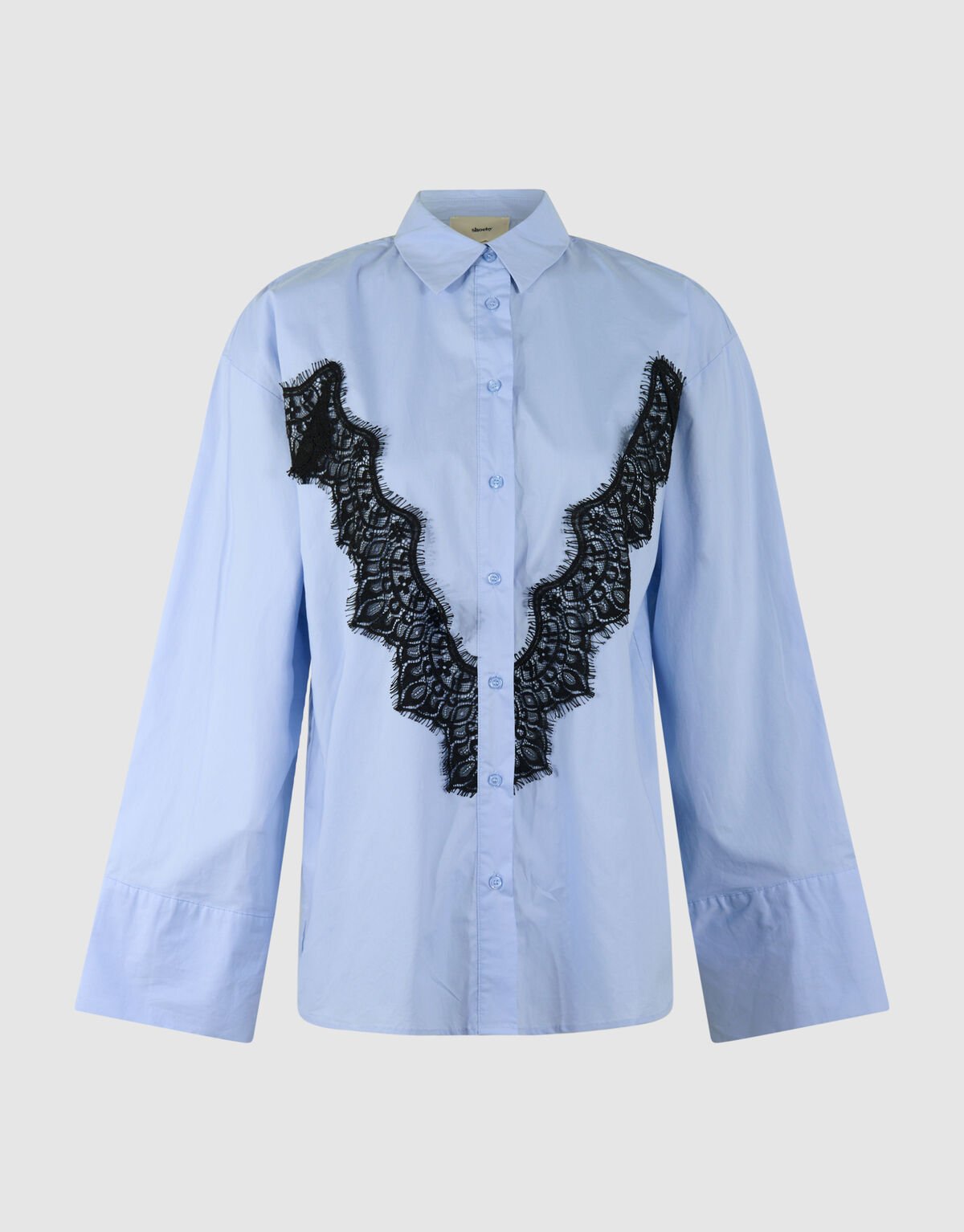Oversized Kanten Blouse Blauw SHOEBY WOMEN