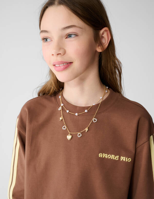 Sporty Amore Sweater Donkerbruin SHOEBY GIRLS