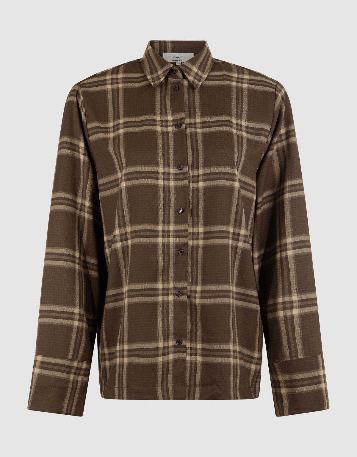 Oversized Ruiten Blouse Bruin By Monica SHOEBY WOMEN