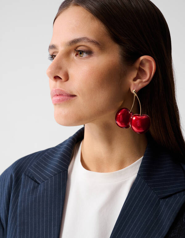 Big Cherry Oorbellen Rood SHOEBY ACCESSOIRES
