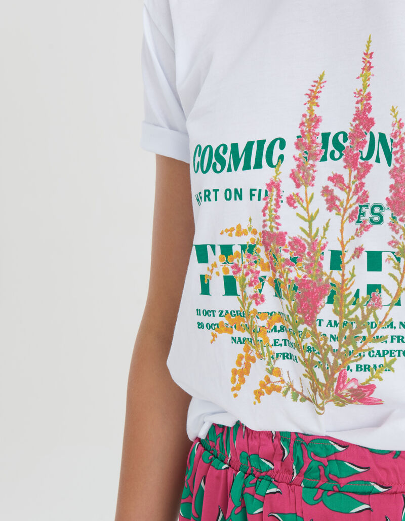 Flower Artwork T- Shirt