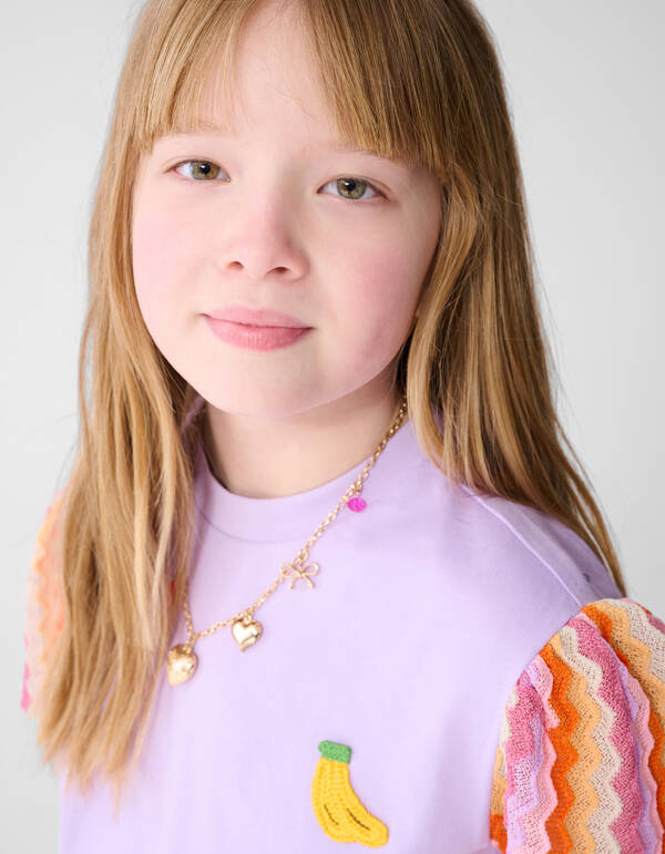 Banana T-shirt Paars SHOEBY GIRLS