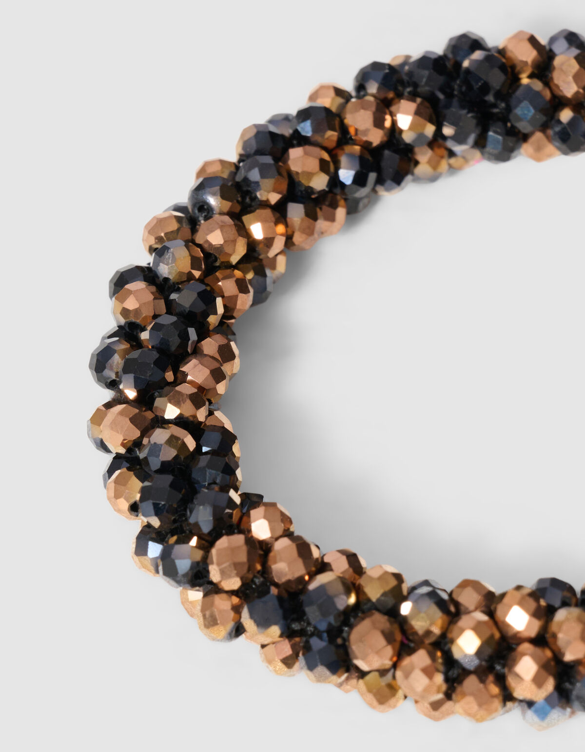 Beaded Haarelastiek Bruin/Zwart SHOEBY ACCESSOIRES