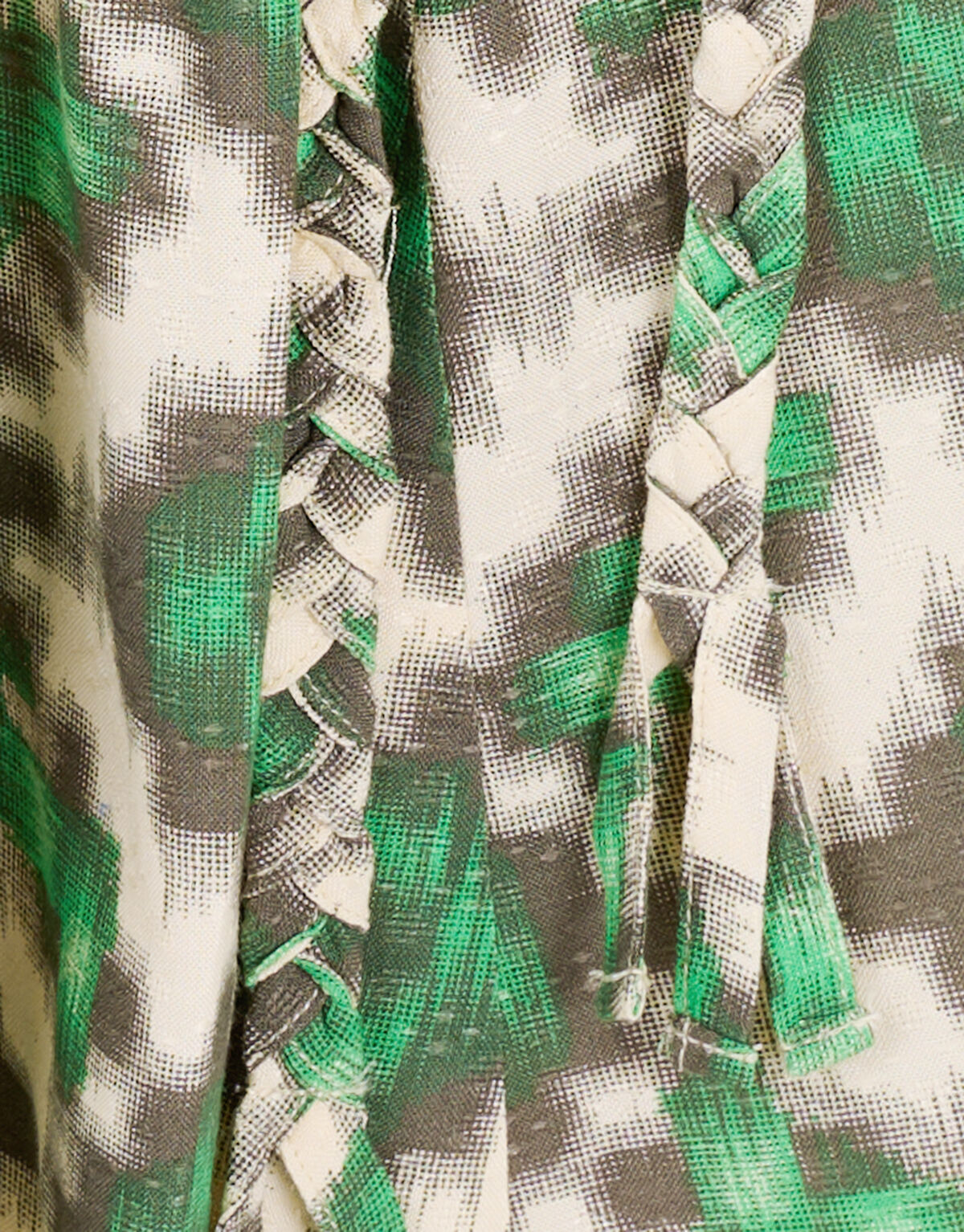 Grafische Jurk Gebroken Wit SHOEBY GIRLS