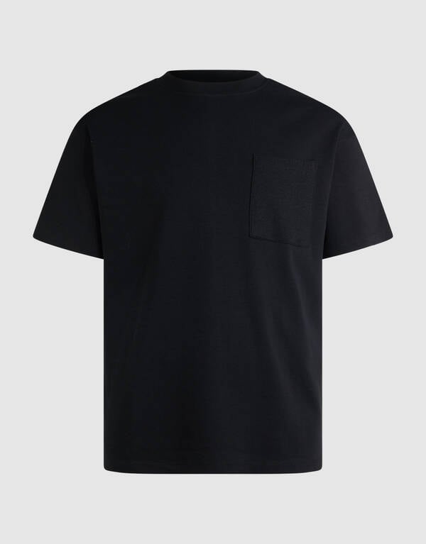 Structuur Pocket T-shirt Zwart SHOEBY MEN