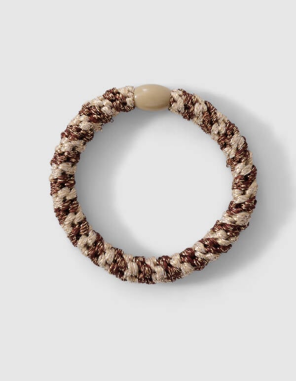 Lurex Haarelastiek Beige/Bruin SHOEBY ACCESSOIRES