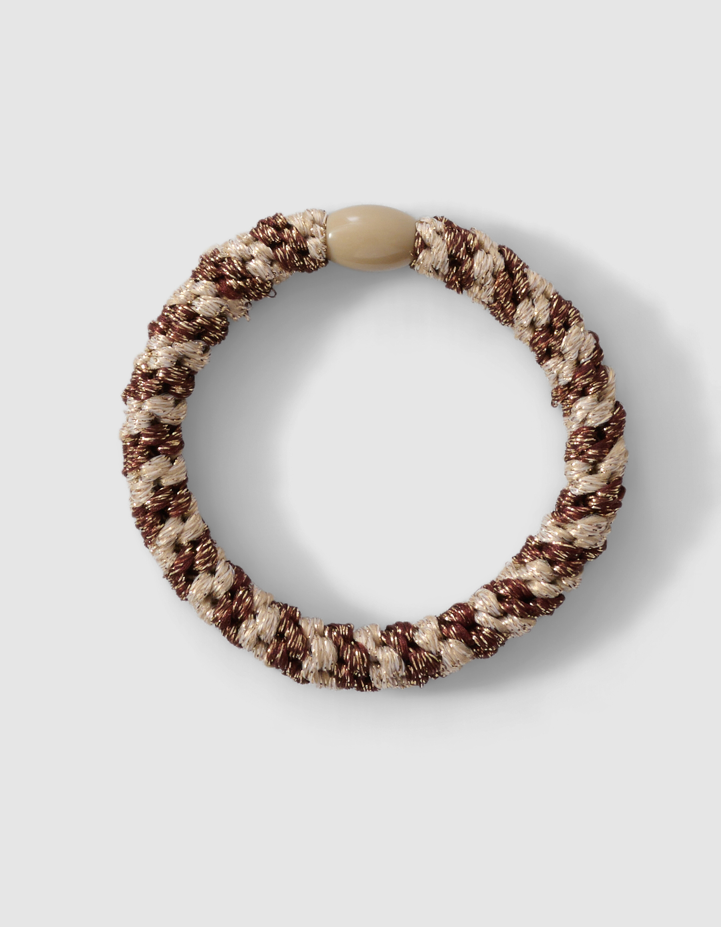 Lurex Haarelastiek Beige/Bruin SHOEBY ACCESSOIRES