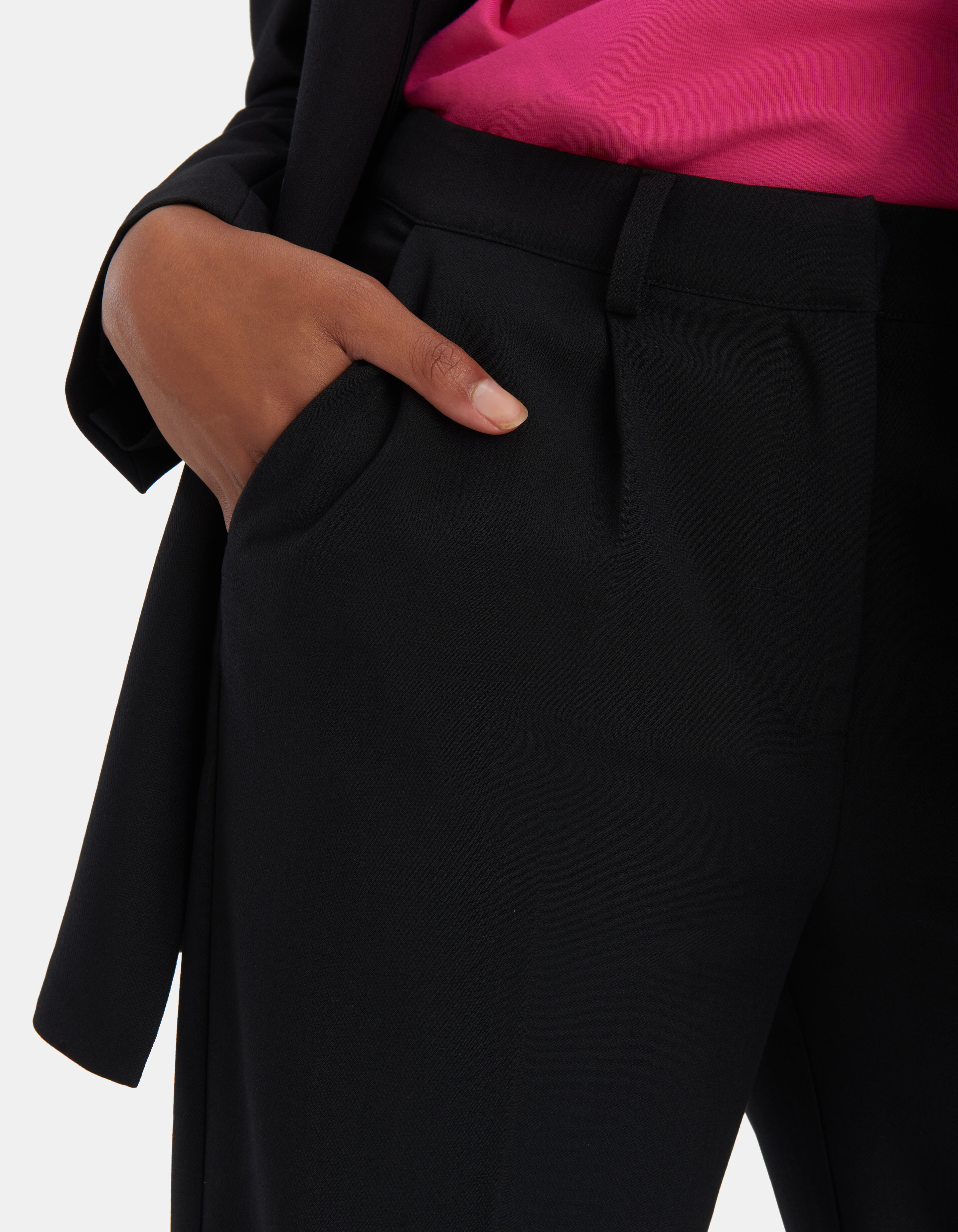 Wide Leg Pantalon Zwart EKSEPT