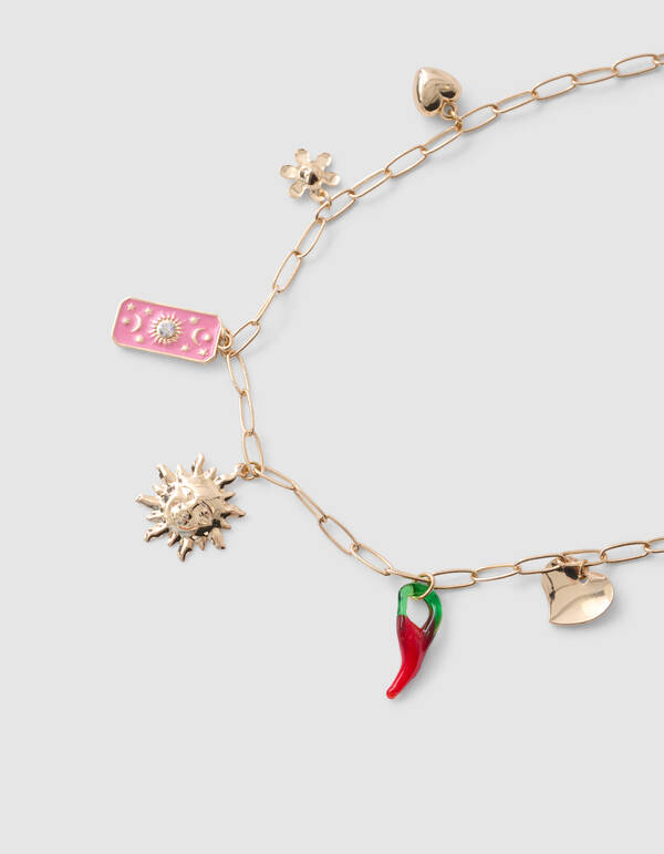 Peper Charm Ketting Goud SHOEBY ACCESSOIRES