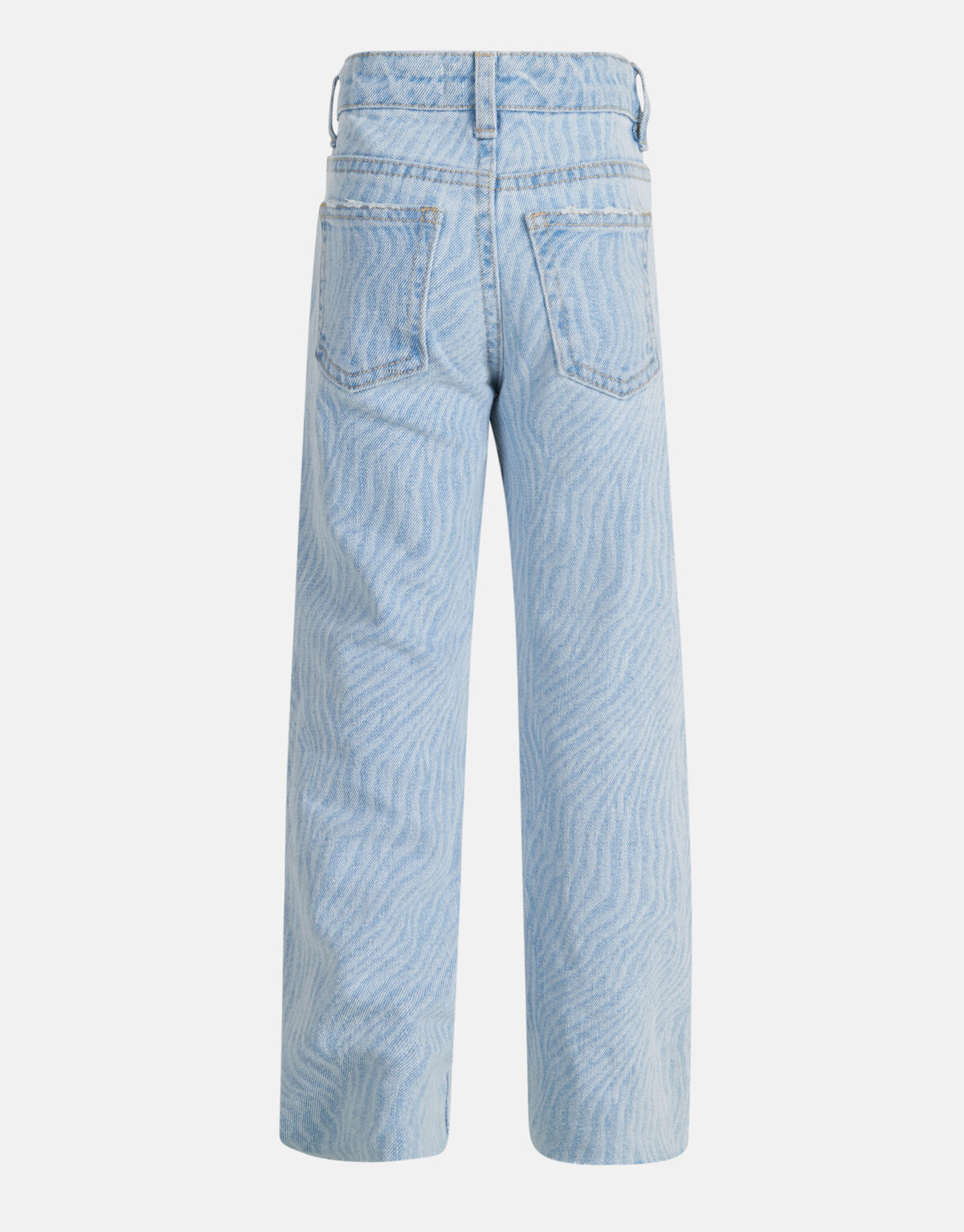 Zebra Print Straight Leg Jeans Bleached SHOEBY GIRLS