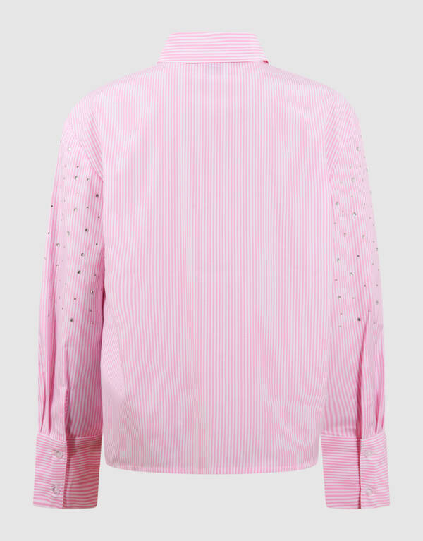Pinstripe Strass Blouse Lichtroze SHOEBY GIRLS