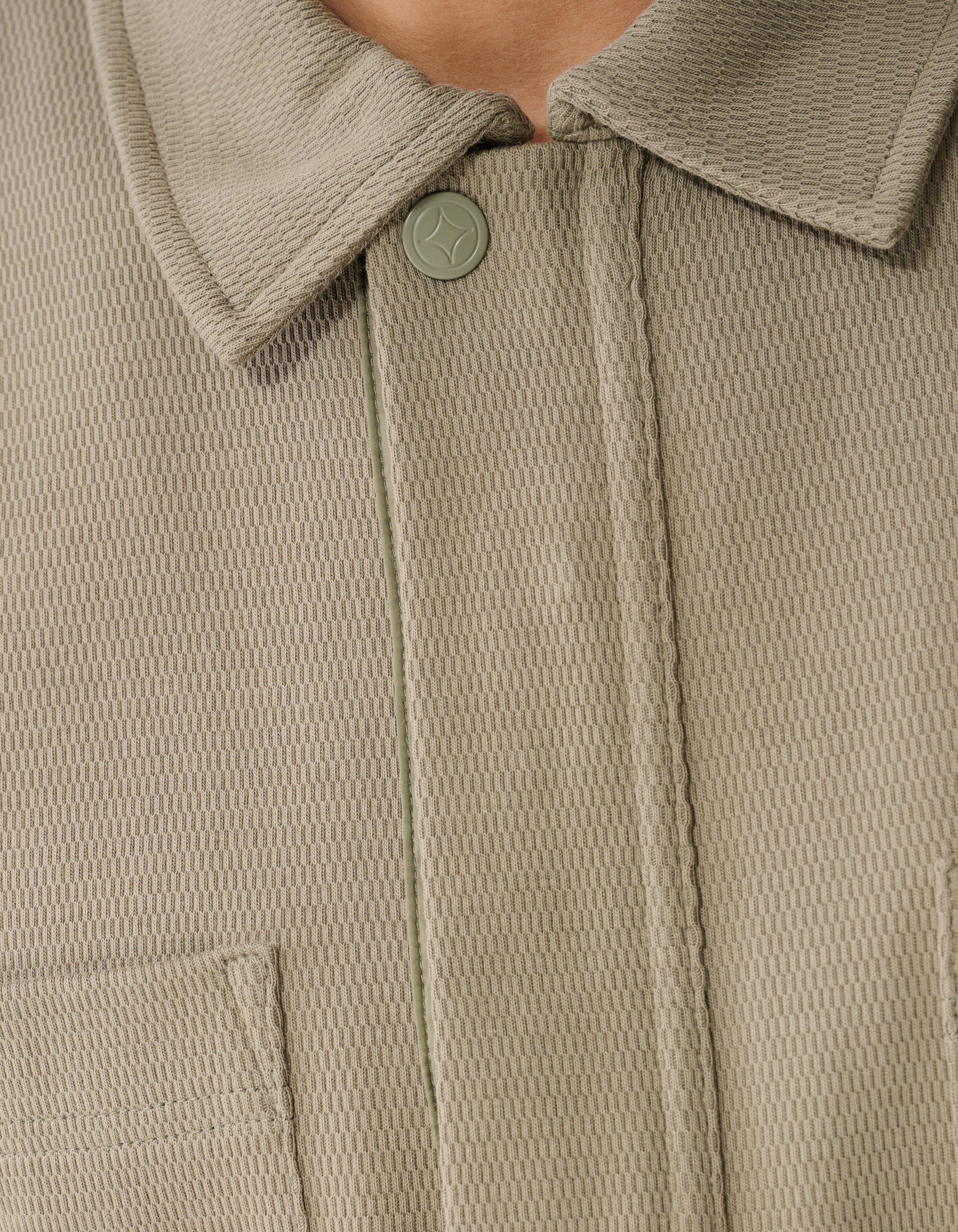 Structuur Zipper Overshirt Khaki SHOEBY MEN