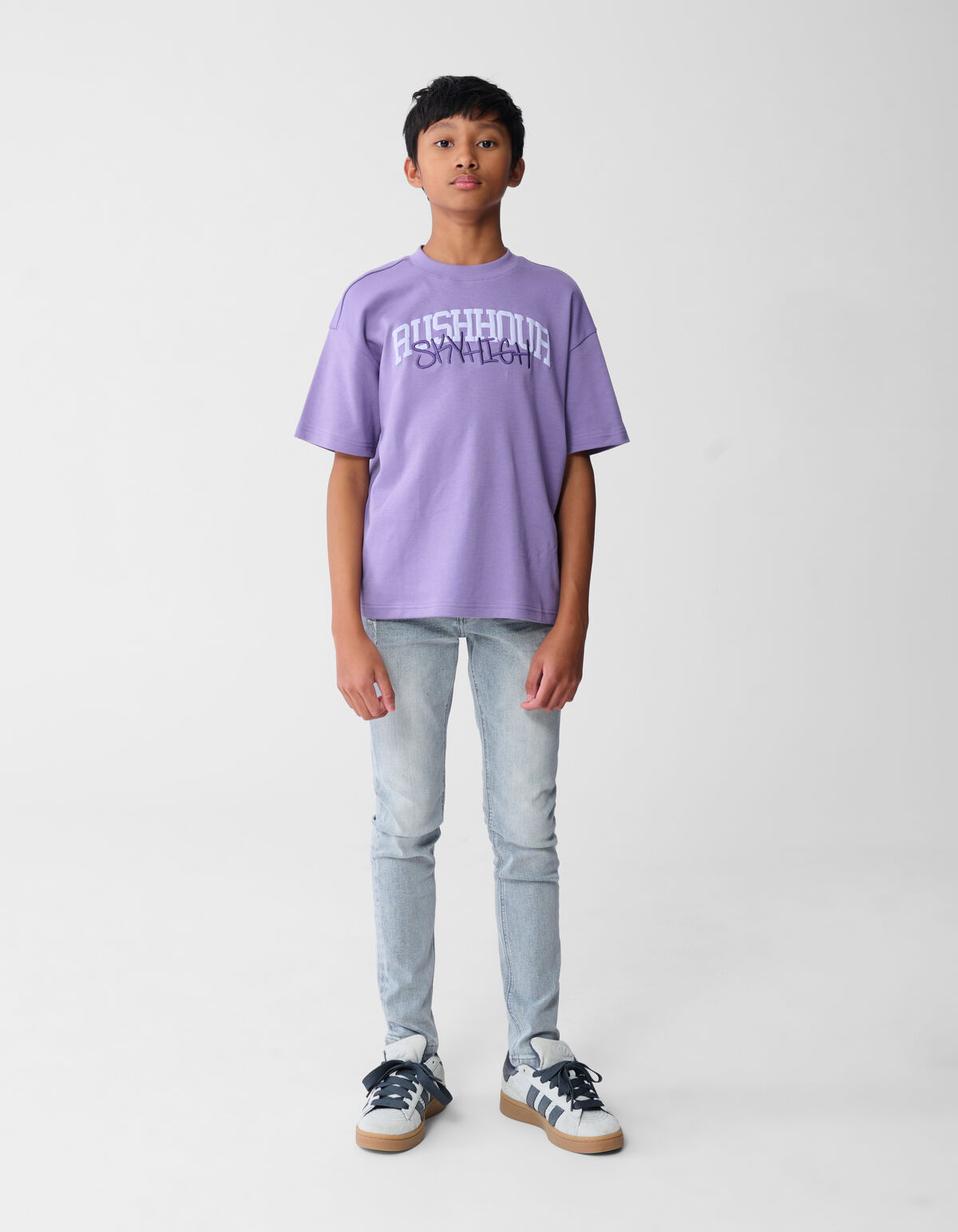 Tapered Fit Jeans Grijs SHOEBY BOYS