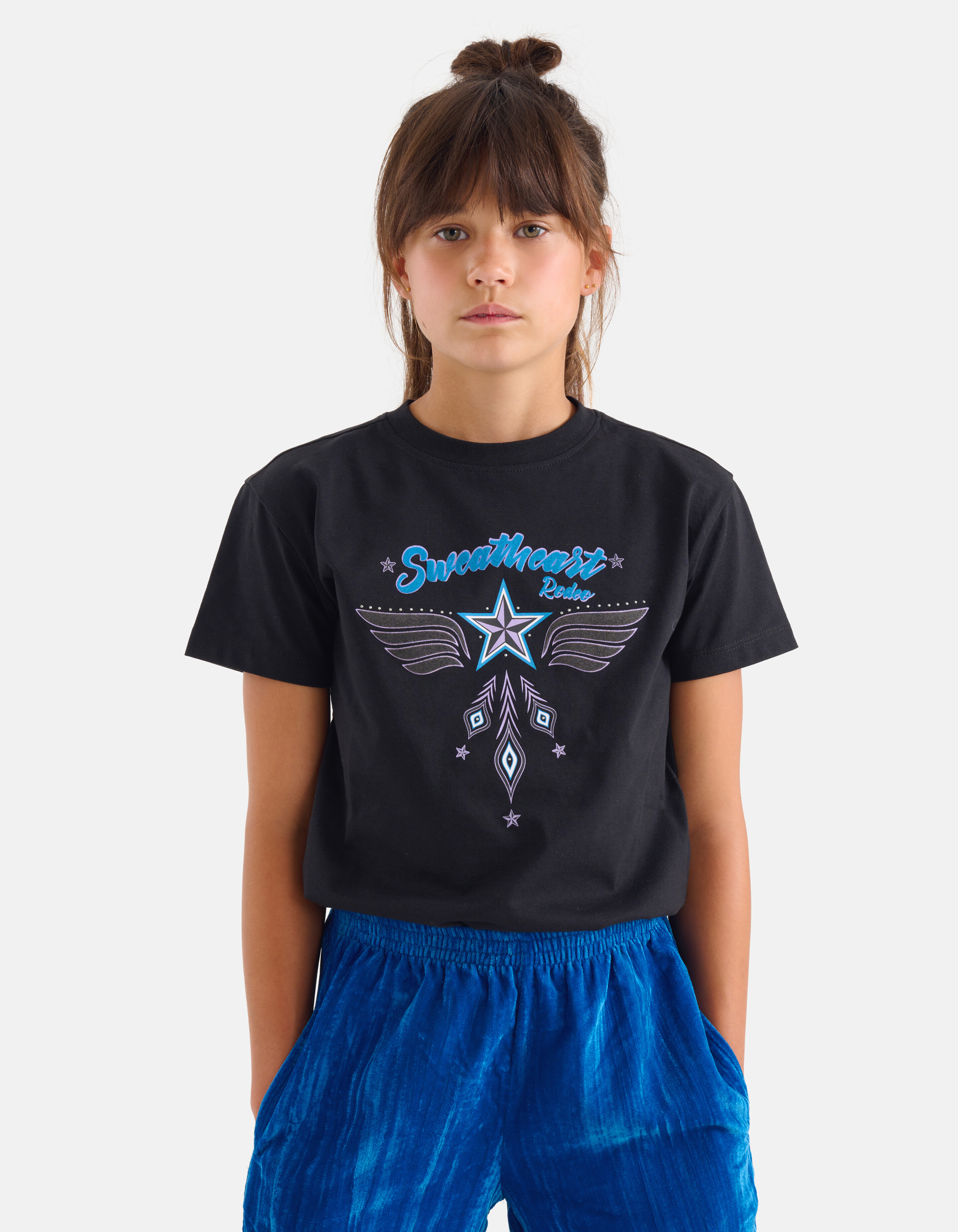 Western Artwork T-shirt Zwart SHOEBY GIRLS