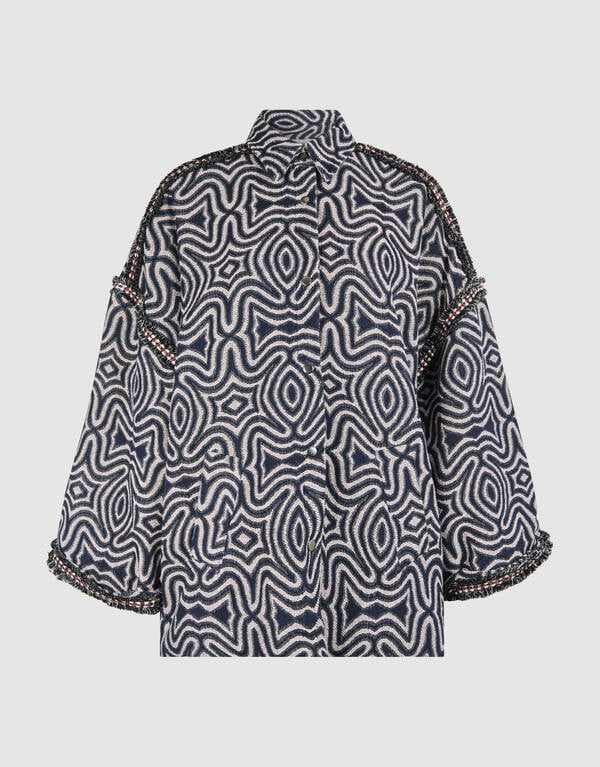 Jacquard Tape Jack Donkerblauw By Mieke SHOEBY WOMEN