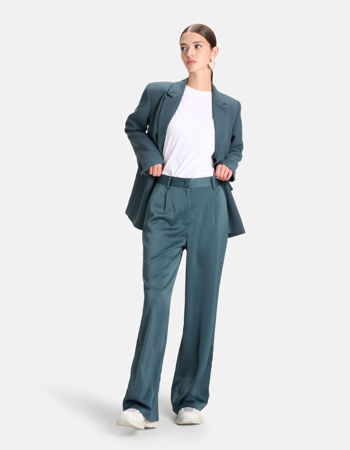 Satijnen Broek Petrol SHOEBY WOMEN