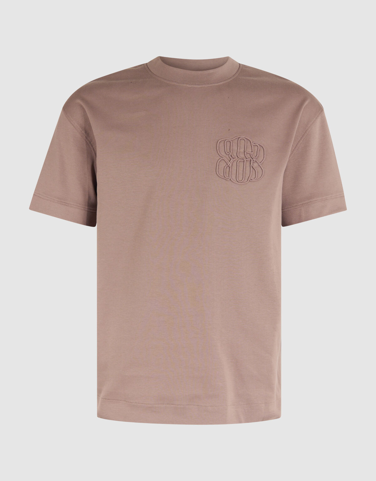 Embroidery T-shirt Lichtbruin SHOEBY MEN