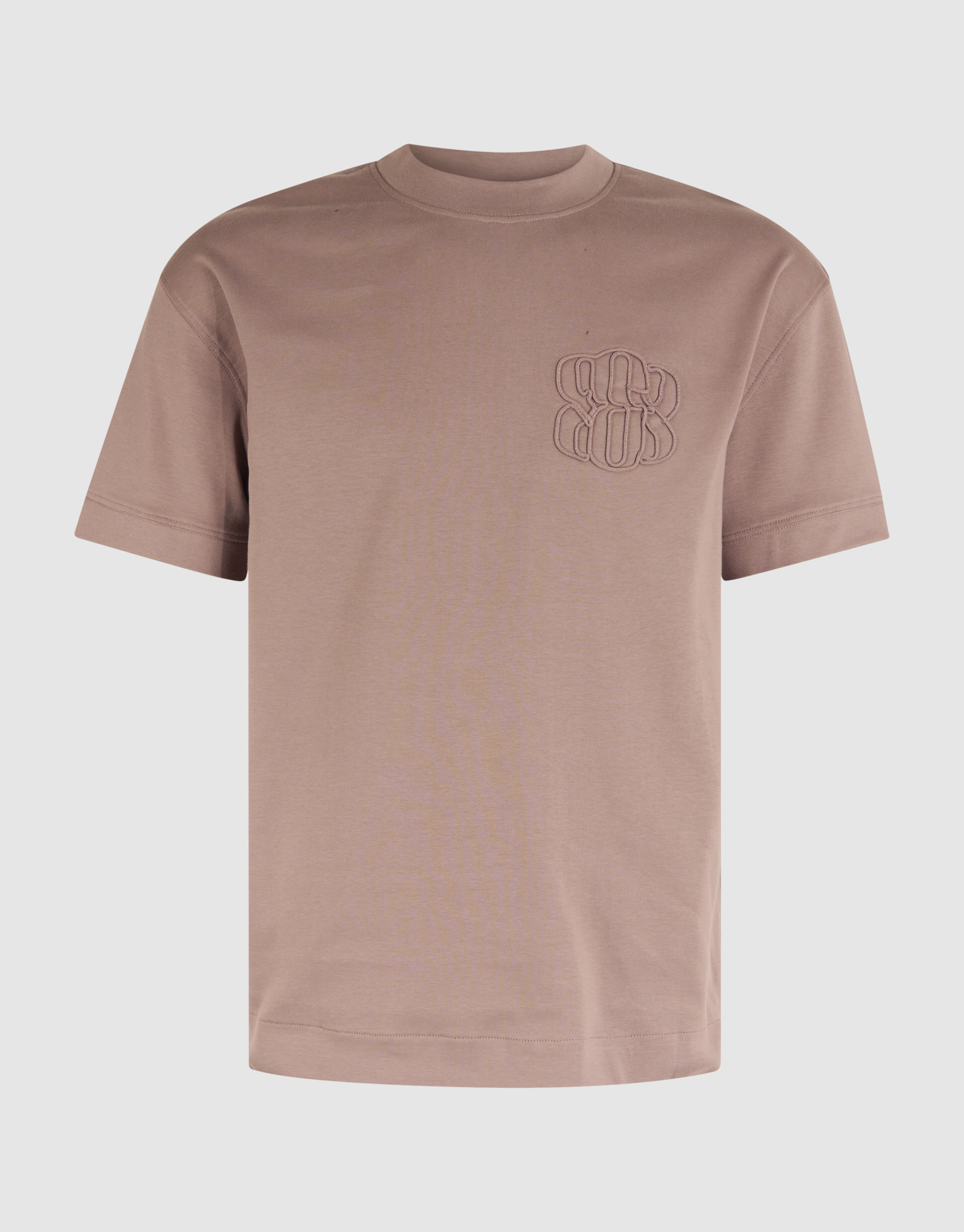 Embroidery T-shirt Lichtbruin SHOEBY MEN