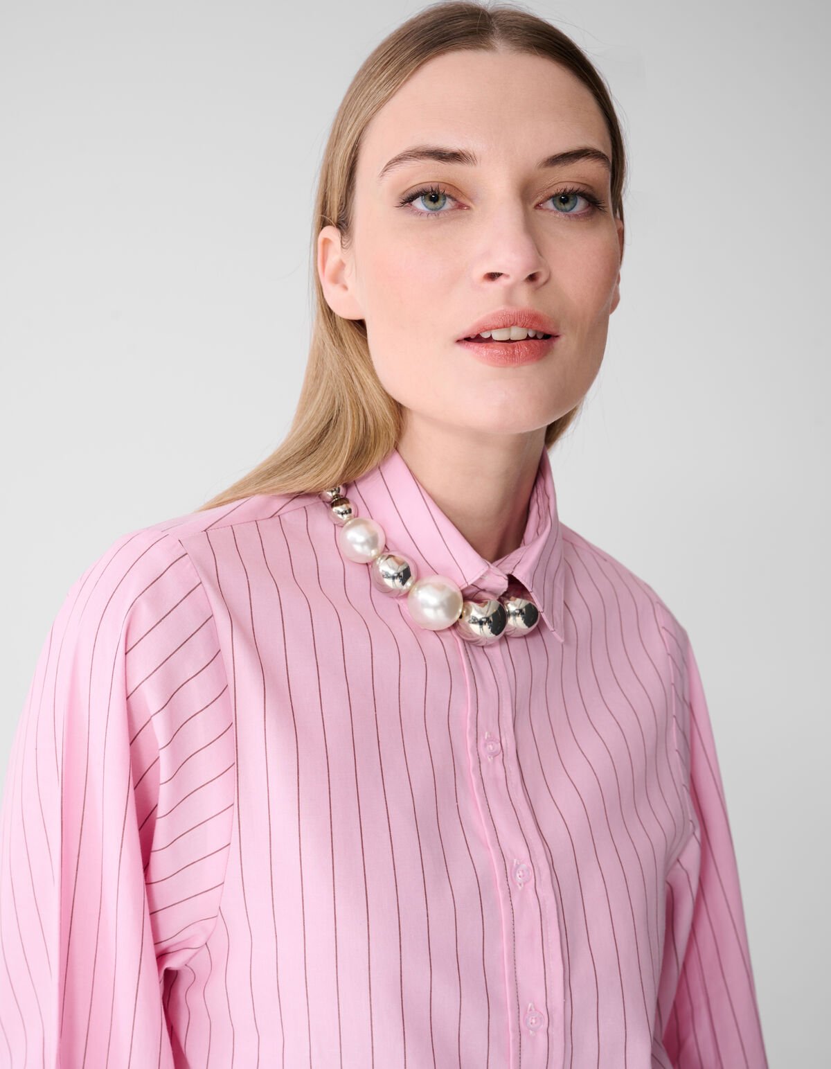 Statement Ball Ketting Zilver SHOEBY ACCESSOIRES