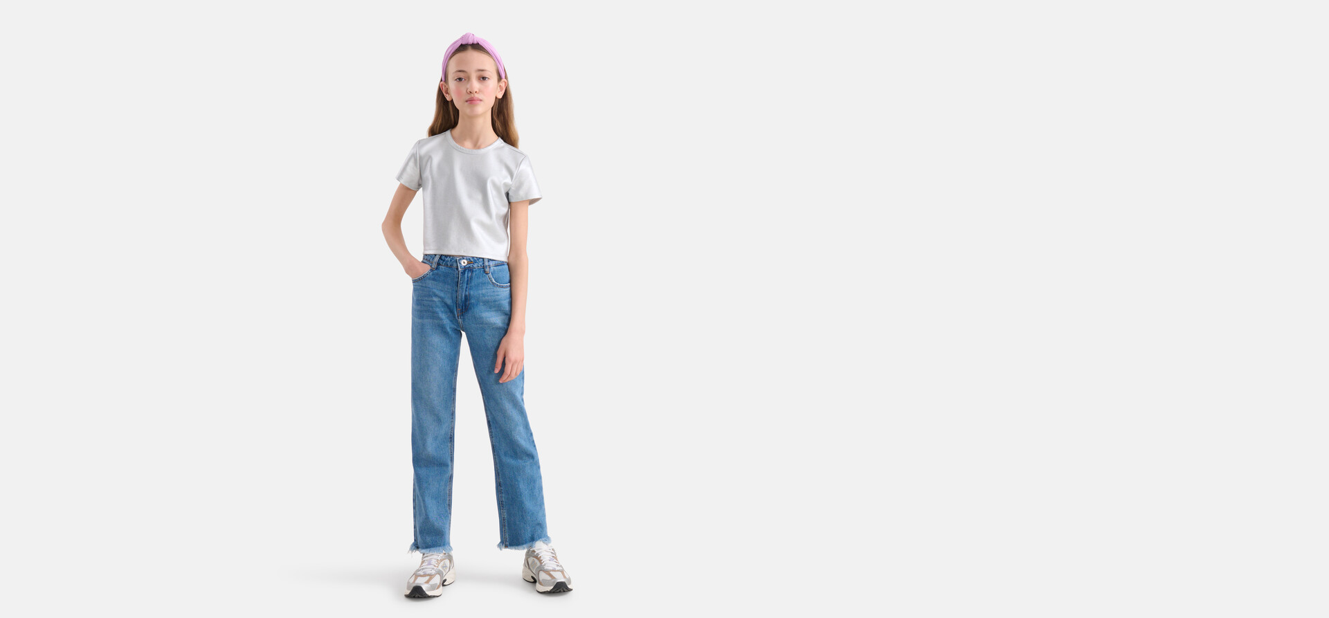 Straight Denim Jeans Mediumstone SHOEBY GIRLS