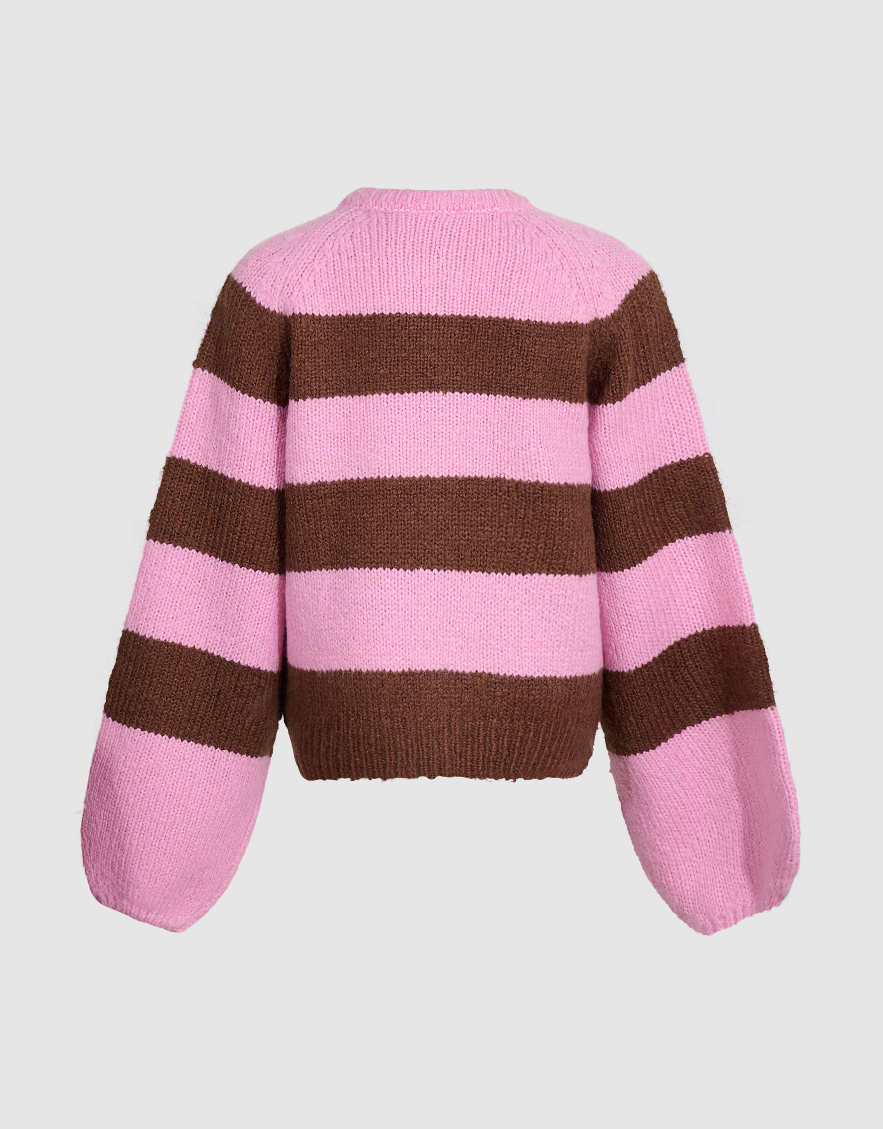 Oversized Gestreept Vest Roze/Bruin SHOEBY GIRLS