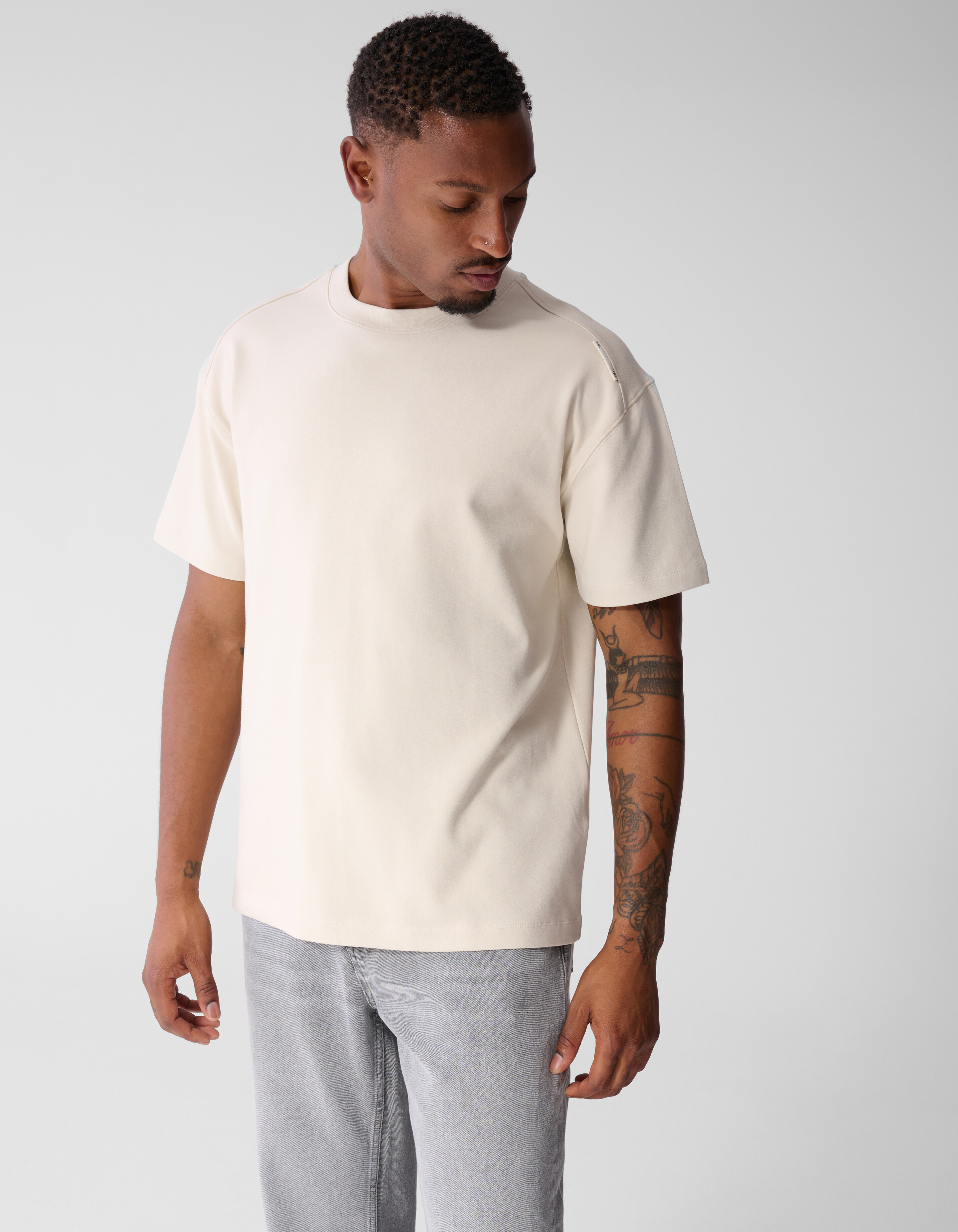 Basis Label T-shirt Zand SHOEBY MEN