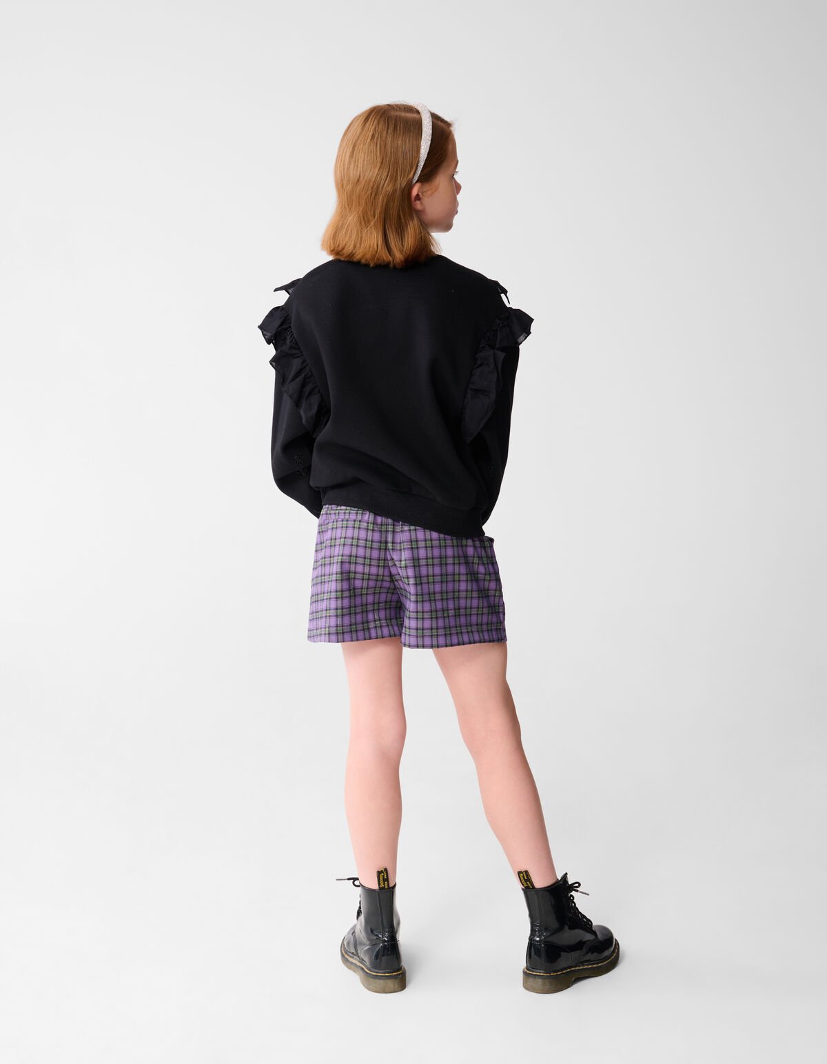 Ruffle Embroidery Sweater Zwart SHOEBY GIRLS