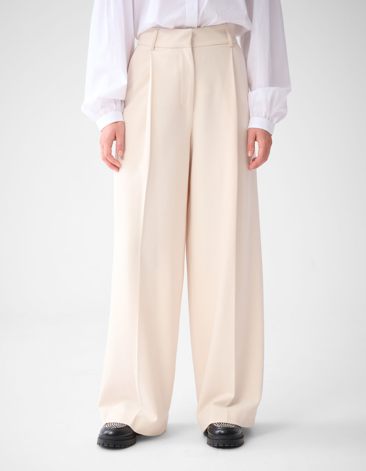 Wide Leg Broek Gebroken Wit By Lonneke SHOEBY WOMEN