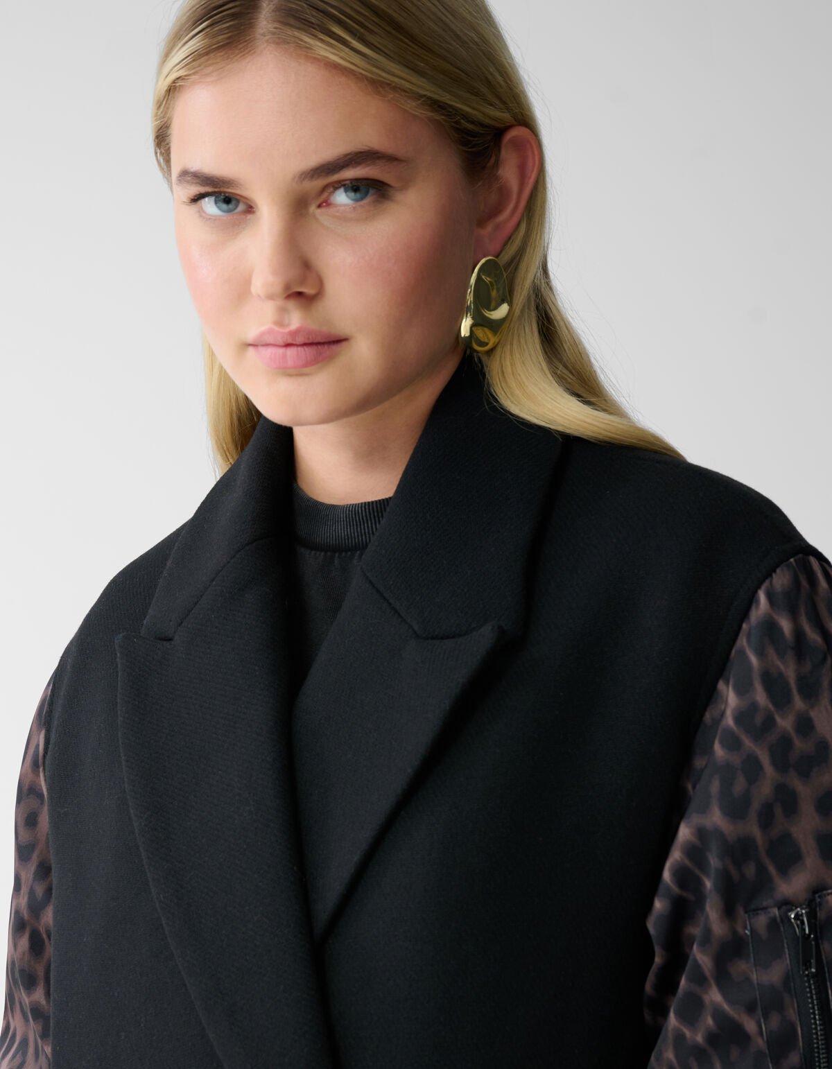 Jacquard Combi Bomber Jas Zwart SHOEBY WOMEN