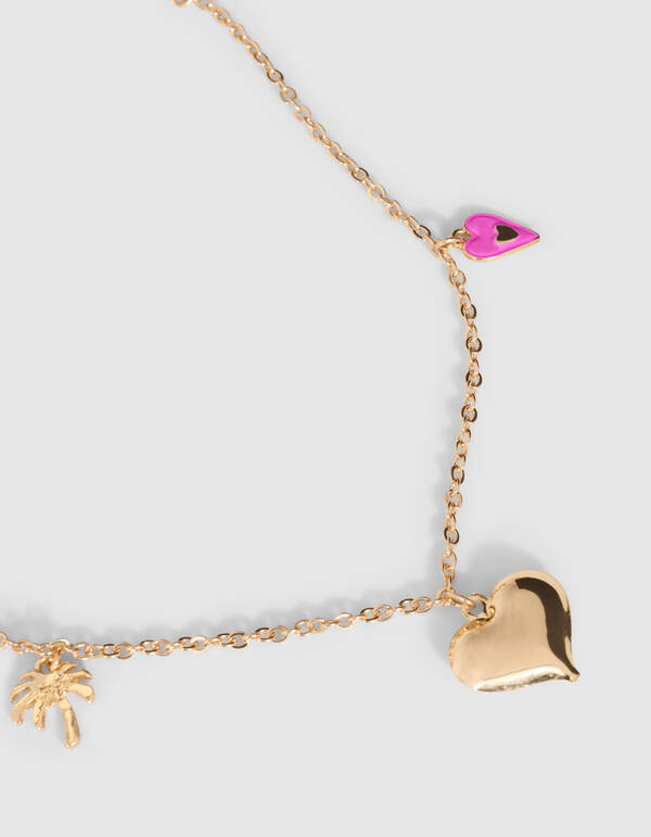 Palm Love Charm Ketting Goud SHOEBY ACCESSOIRES
