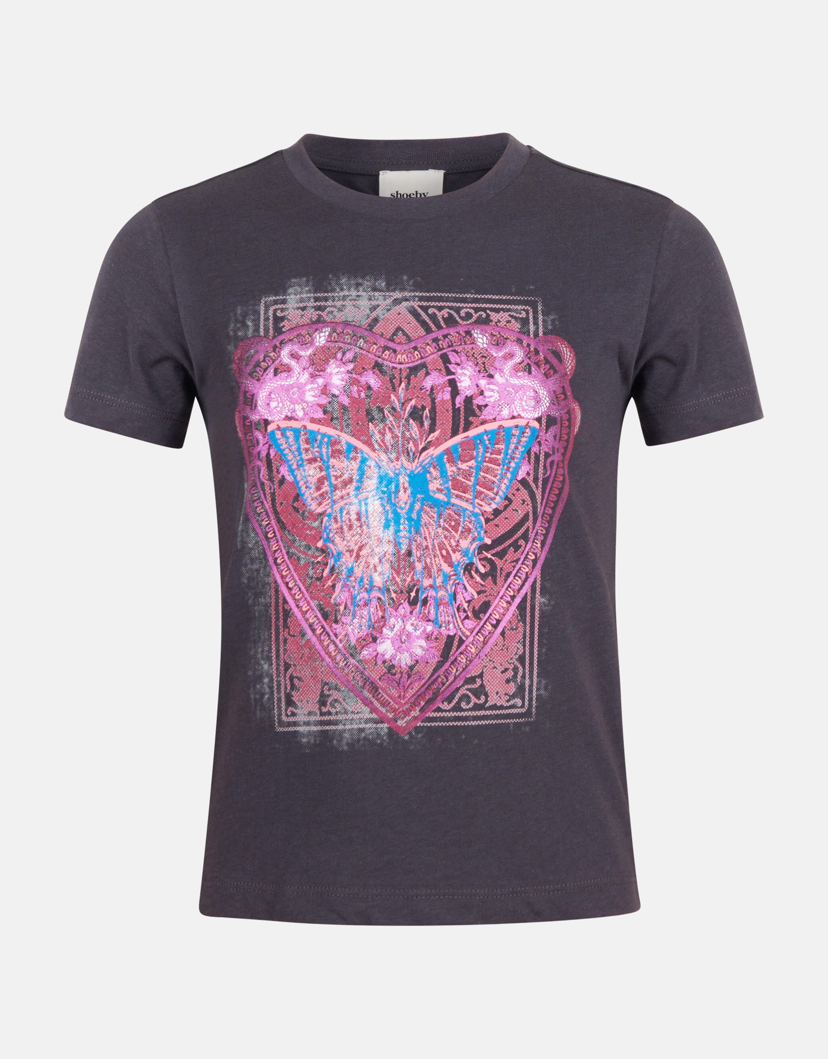 Vlinder Artwork T-shirt Donkergrijs SHOEBY GIRLS