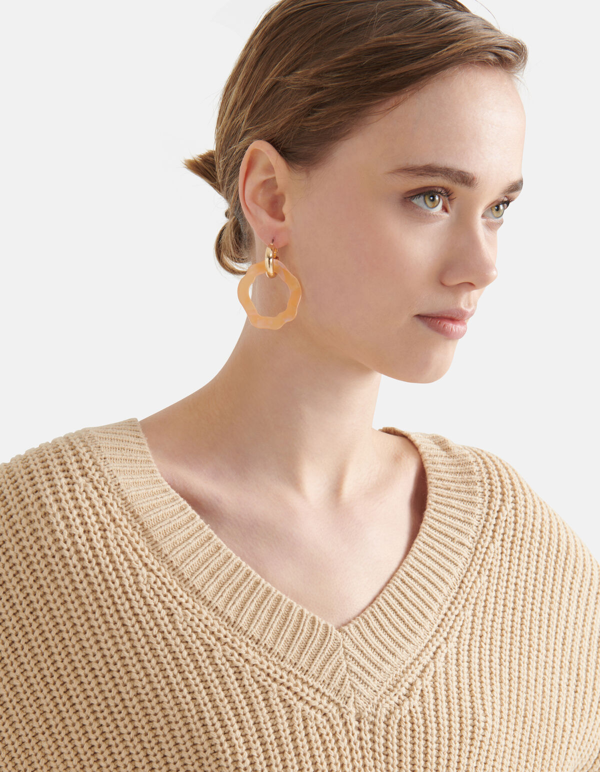 Bloemen Oorbellen Oranje SHOEBY ACCESSOIRES