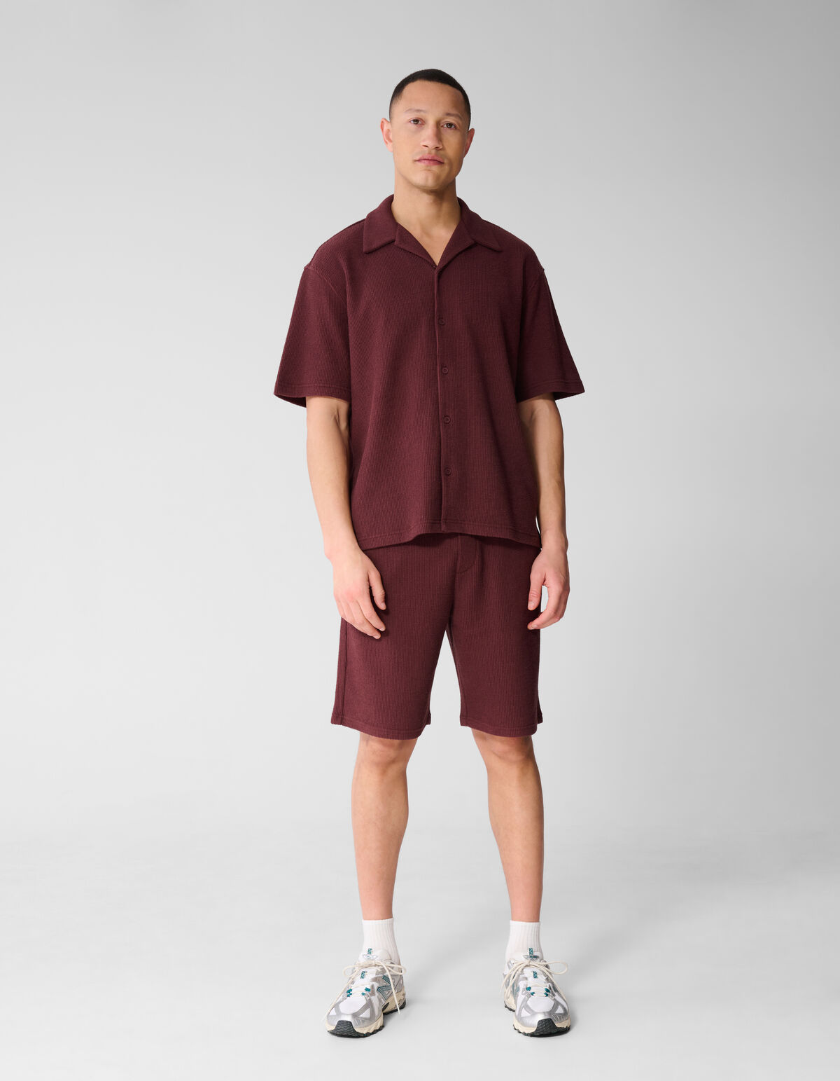 Rib Short Donkerrood SHOEBY MEN