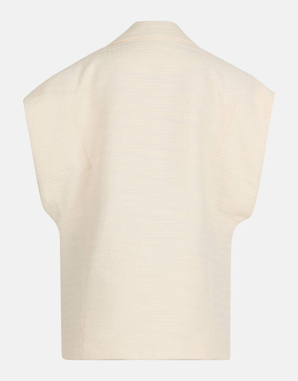 Oversized Gilet Gebroken Wit SHOEBY WOMEN